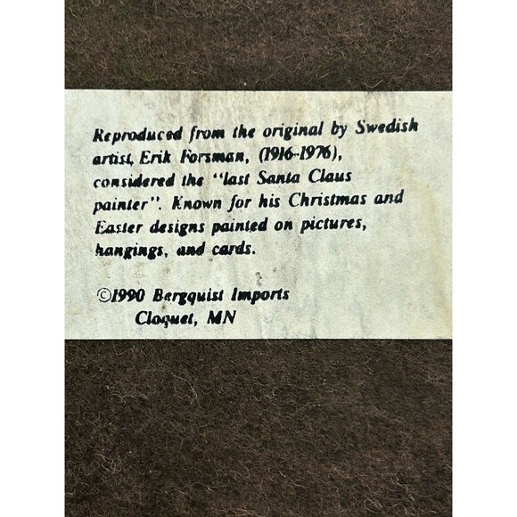 Vintage 1990 Wall Tile Trivet Winter Birds Christmas Artist Erik Forsman - Picture 5 of 6